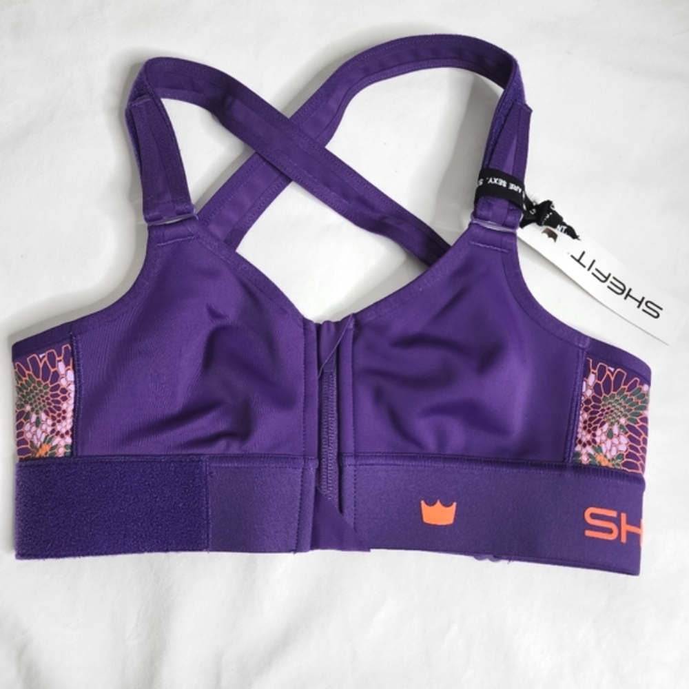 SHEFIT Flex Sports Bra Purple Valor Size XS Style 110003 Medium Support NWT